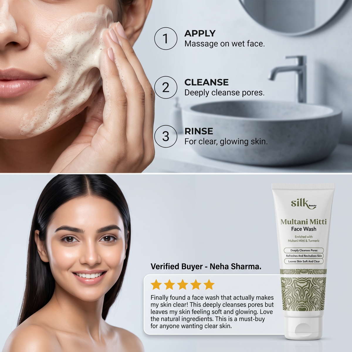 Silk Beauty Multani Mitti Face Wash - 100g