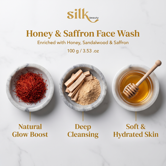 Silk Beauty Honey & Saffron Face Wash - 100g
