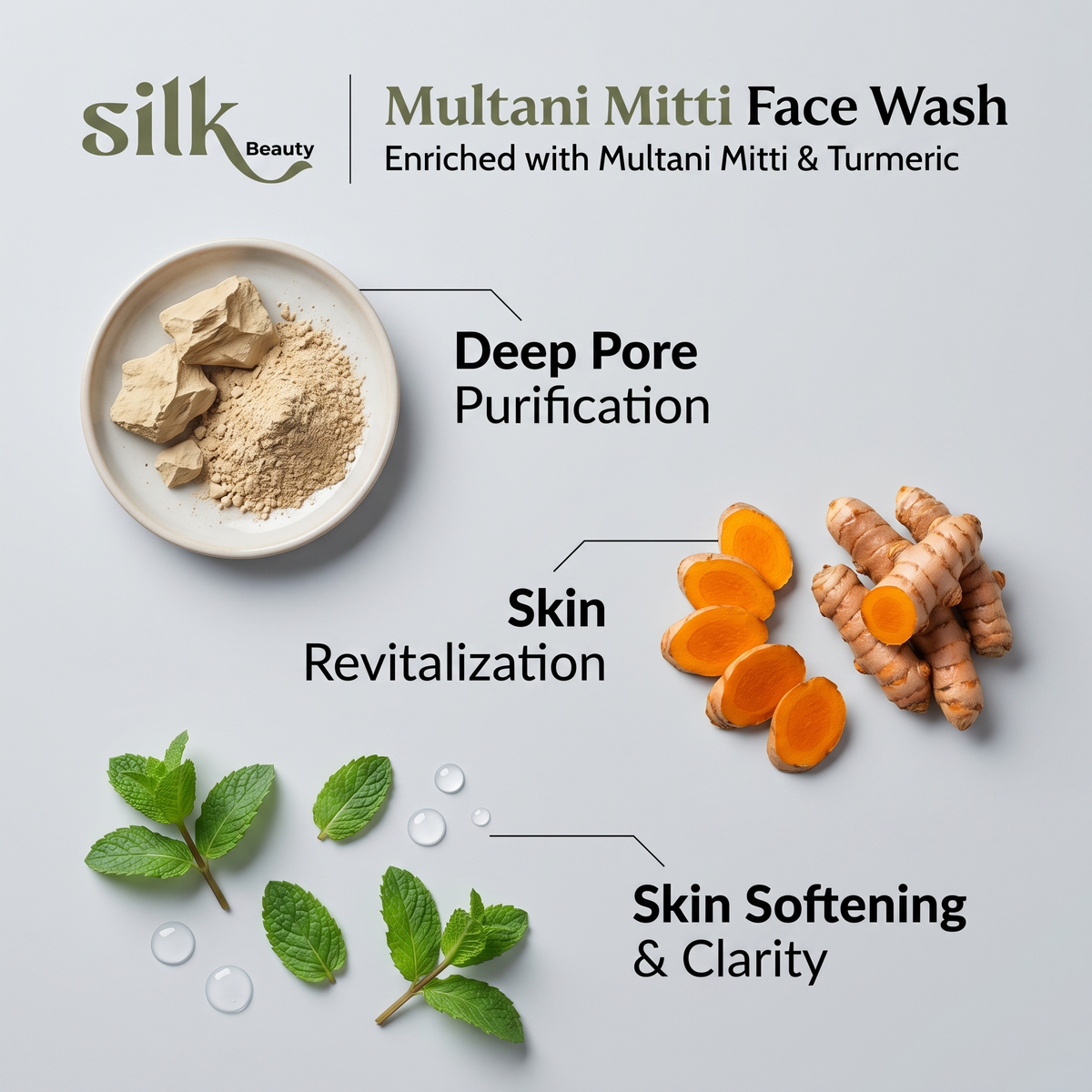 Silk Beauty Multani Mitti Face Wash - 100g