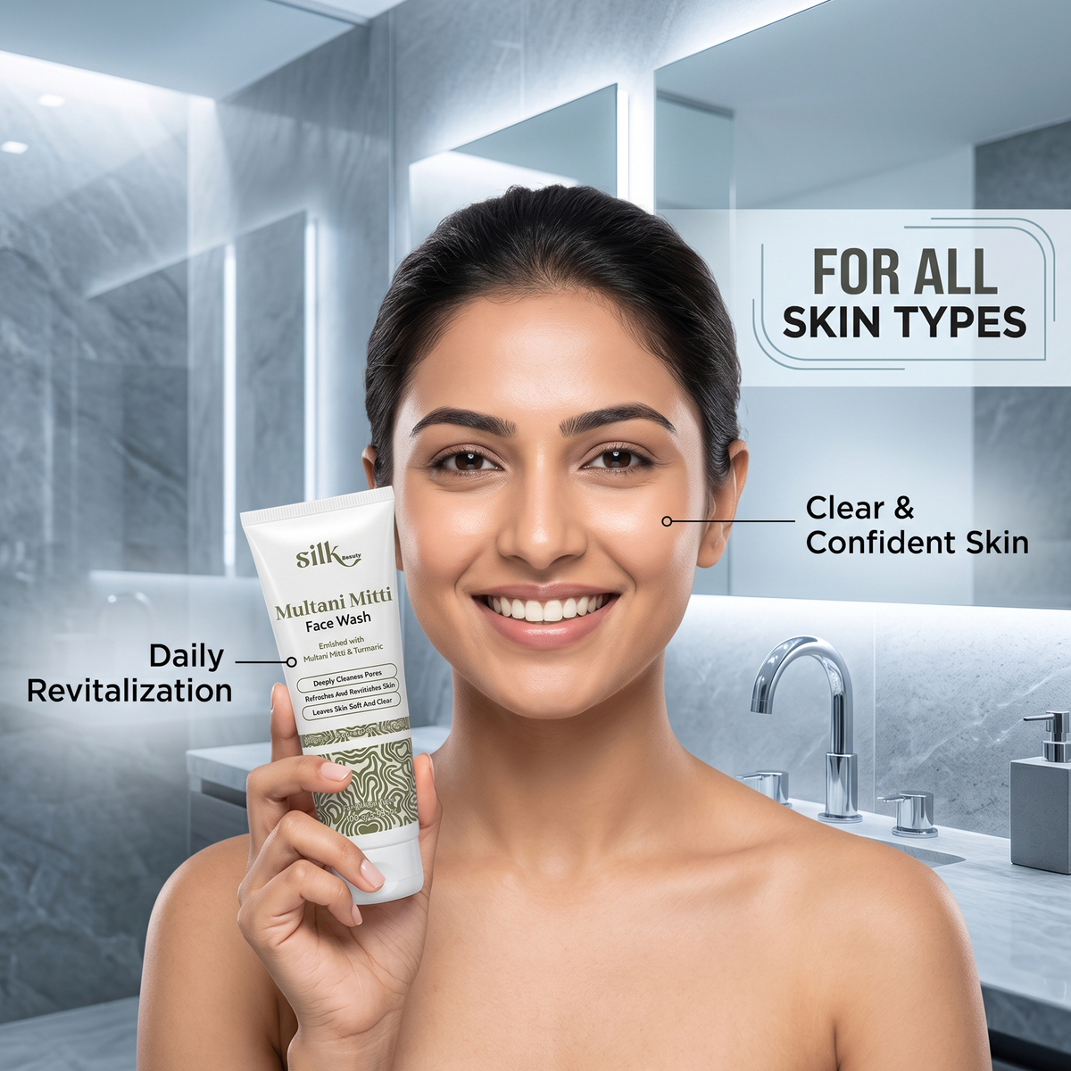Silk Beauty Multani Mitti Face Wash - 100g
